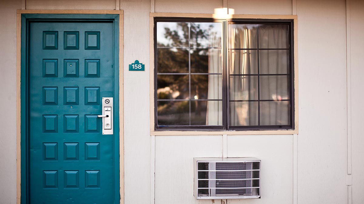 exterior of motel room
