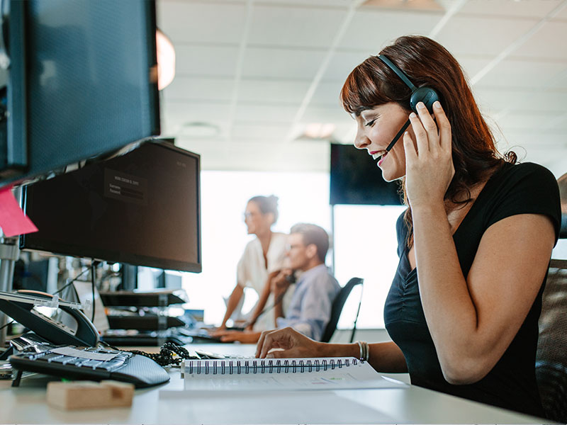 Remote Work Solutions contact center agent taking notes