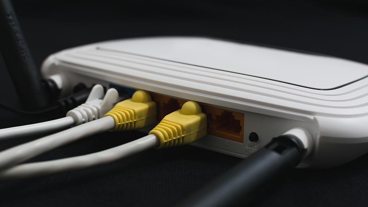 close up photo of internet router