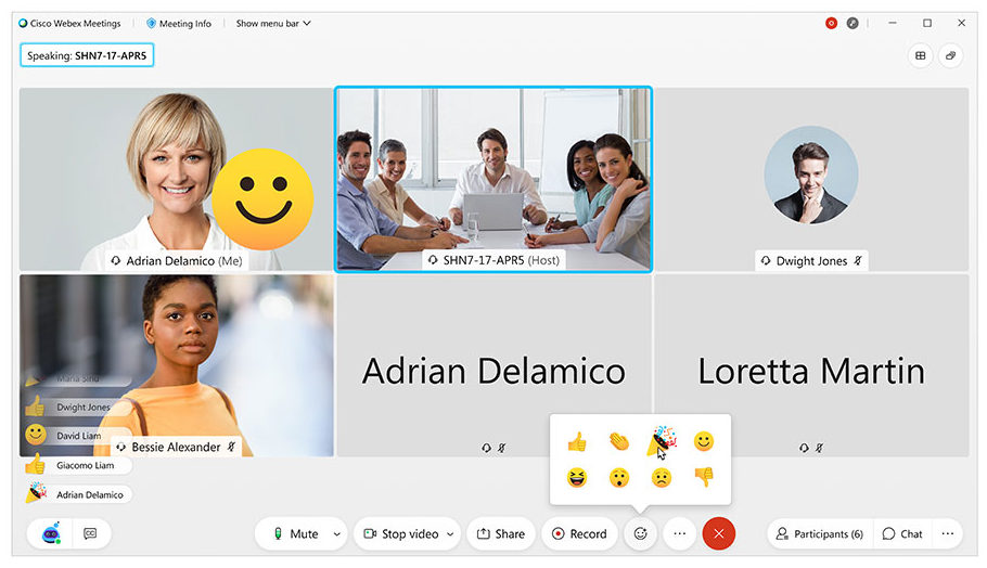 webex emoji reactions