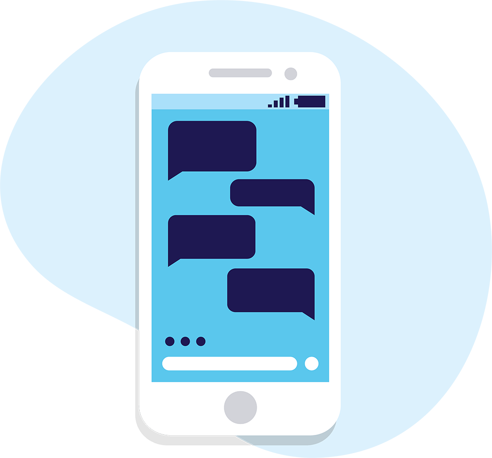 UCaaS feature showing messaging