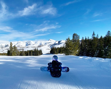 Jacob Battani snow boarding